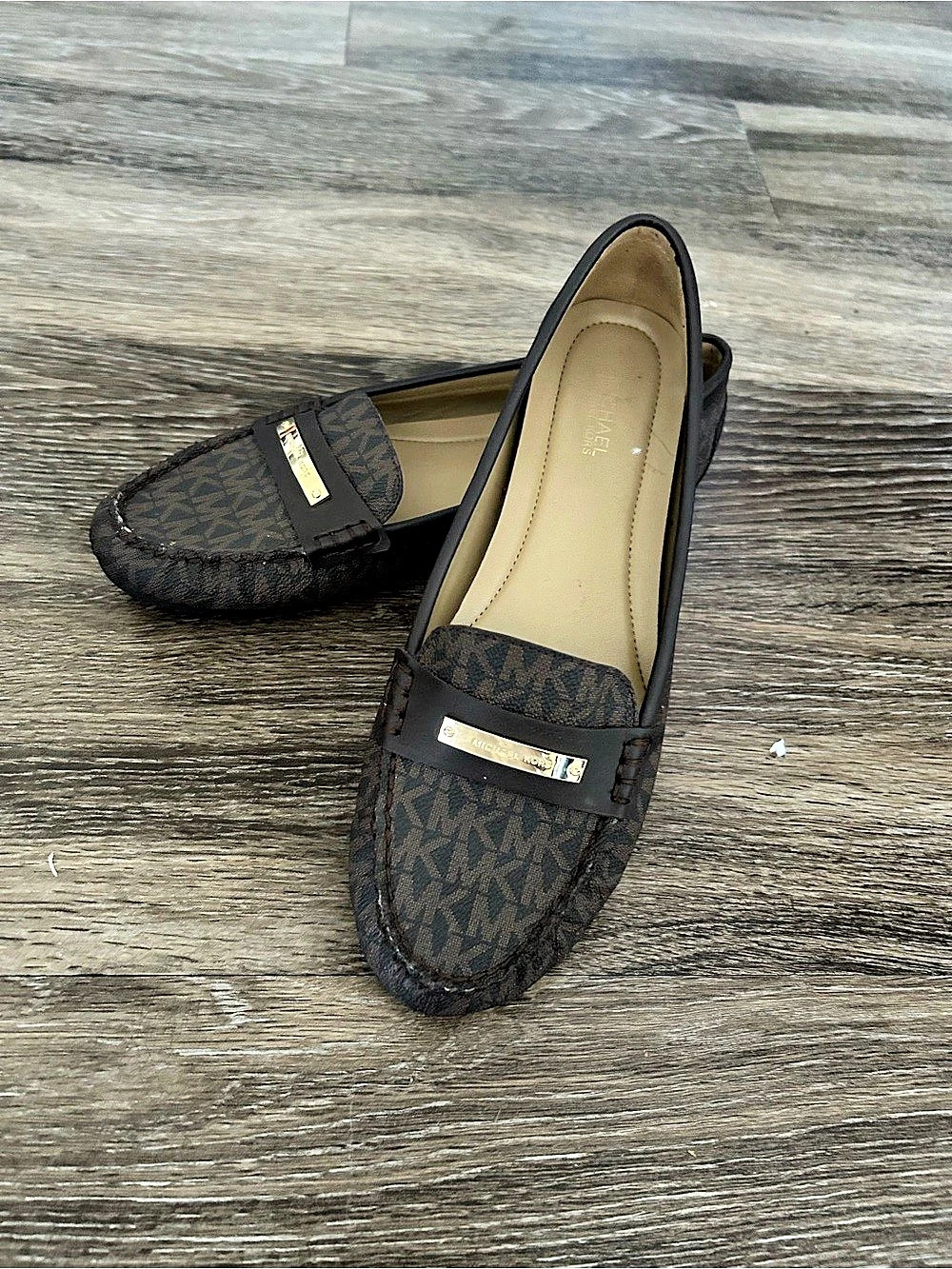 Michael Kors Fulton Studded Logo Moccasin Black Flats